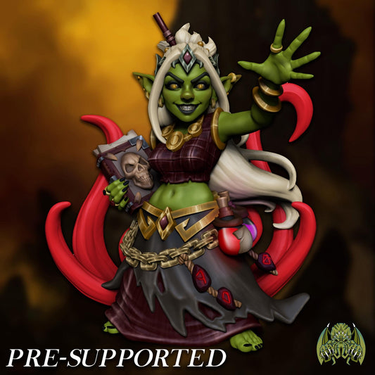 Raksha, Goblin Shaman Miniature - 28mm / 32mm / 36mm / Bust - Miniatures of Madness