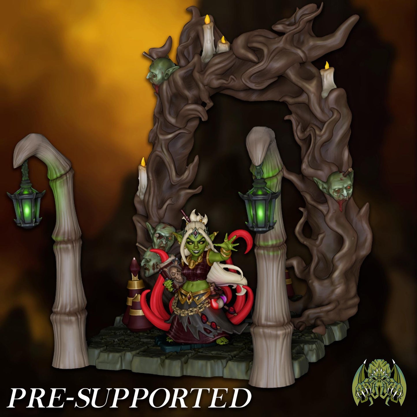 Raksha, Goblin Shaman Miniature - 28mm / 32mm / 36mm / Bust - Miniatures of Madness