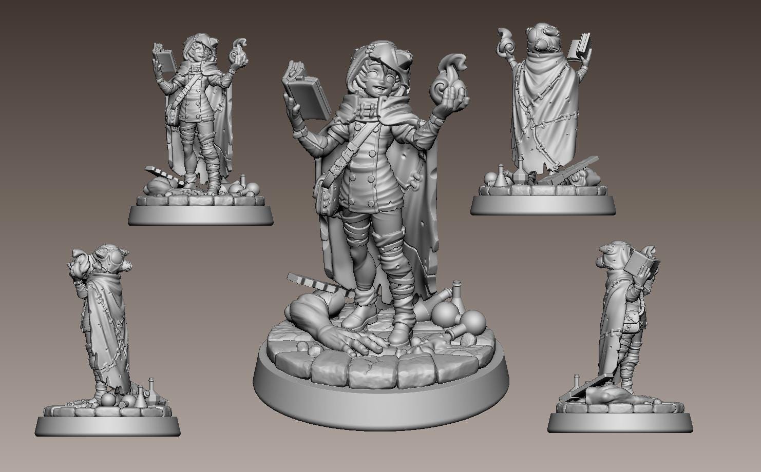 Elise Miniature - 28mm / 32mm / 36mm / 75mm - LPOMC - Resin Printed Figure for D&D, TTRPGs, and Board Games