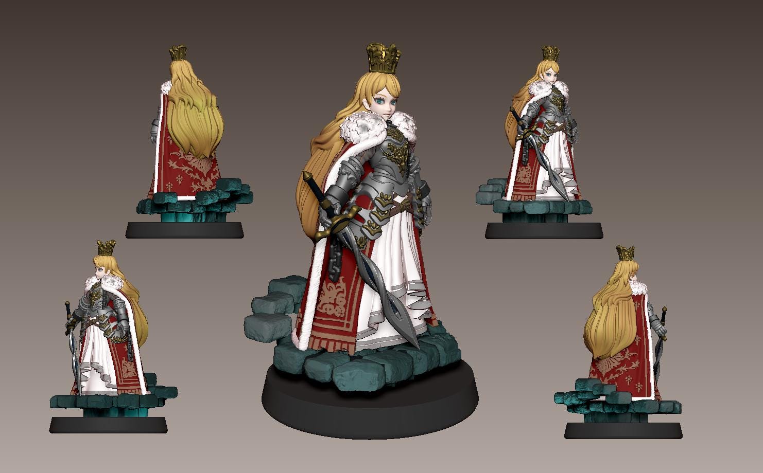 Queen of Love and War Miniature - 28mm / 32mm / 36mm / 75mm - LPOMC - Resin Printed Figure for D&D, TTRPGs, and Board Games