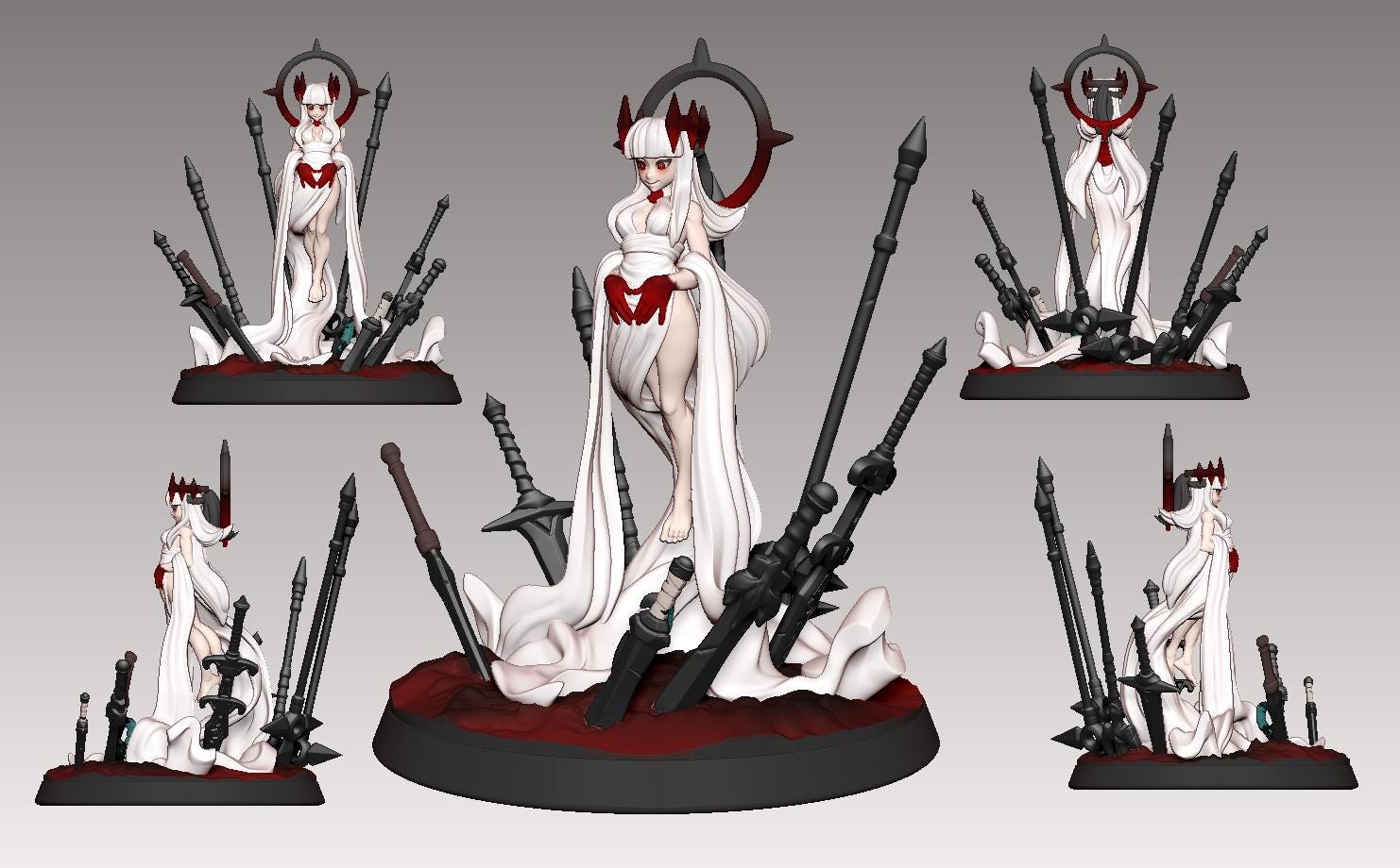 War Goddess Miniature - 28mm / 32mm / 36mm - LPOMC - Resin Printed Figure for D&D, TTRPGs, and Board Games