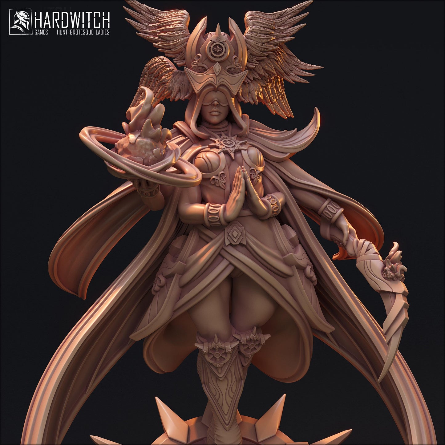 Attrakarda Tornikay Miniature - 28mm / 32mm / 36mm / 75mm - HardWitch Games - Resin Printed Figure for D&D, TTRPGs, and Board Games