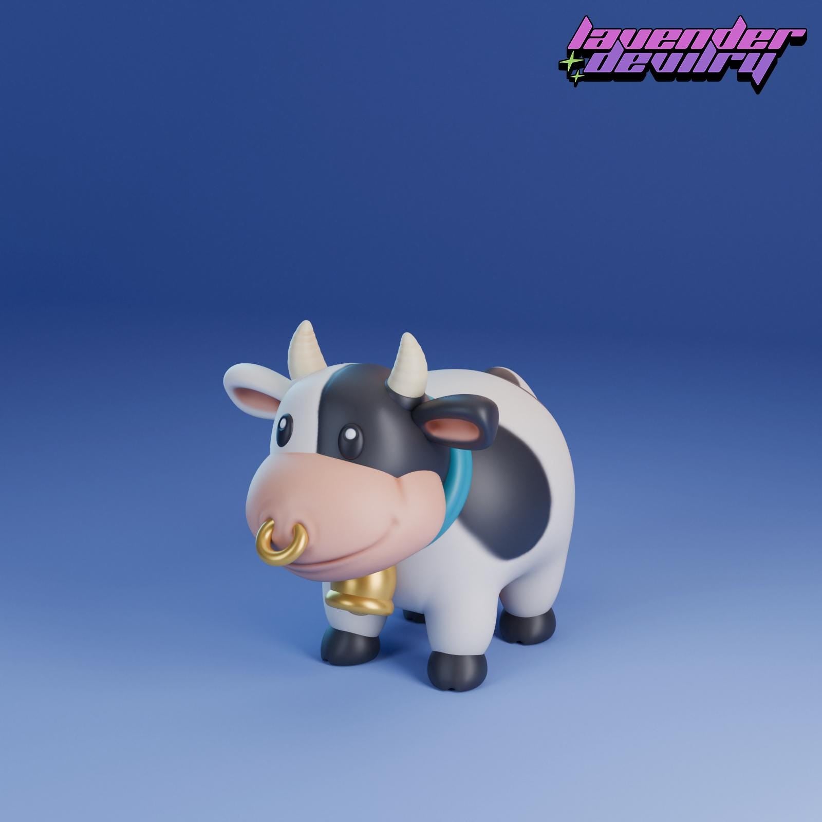 Moomoo Figurine - 75mm - 4 Variations - Lavender Devilry - Resin Printed Figure for D&D, TTRPGs and Board Games