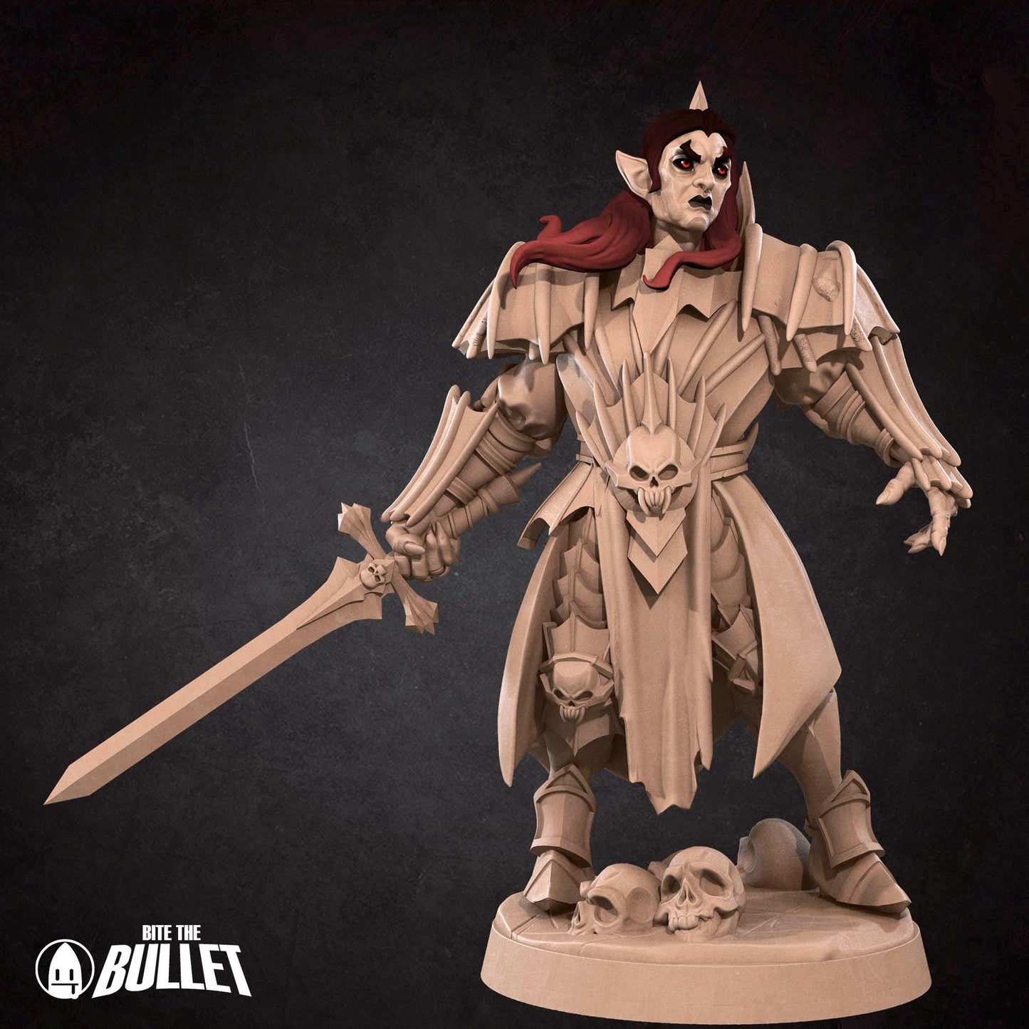 Vampire Necromancer Miniature - 28mm / 32mm / 36mm - Bite the Bullet - Resin Printed Figure for D&D, TTRPGs, and Board Games