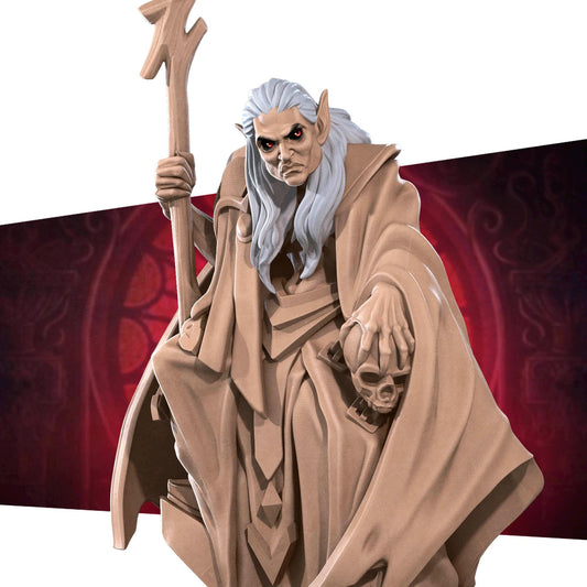 Vampire Sorcerer Miniature - 28mm / 32mm / 36mm - Bite the Bullet - Resin Printed Figure for D&D, TTRPGs, and Board Games