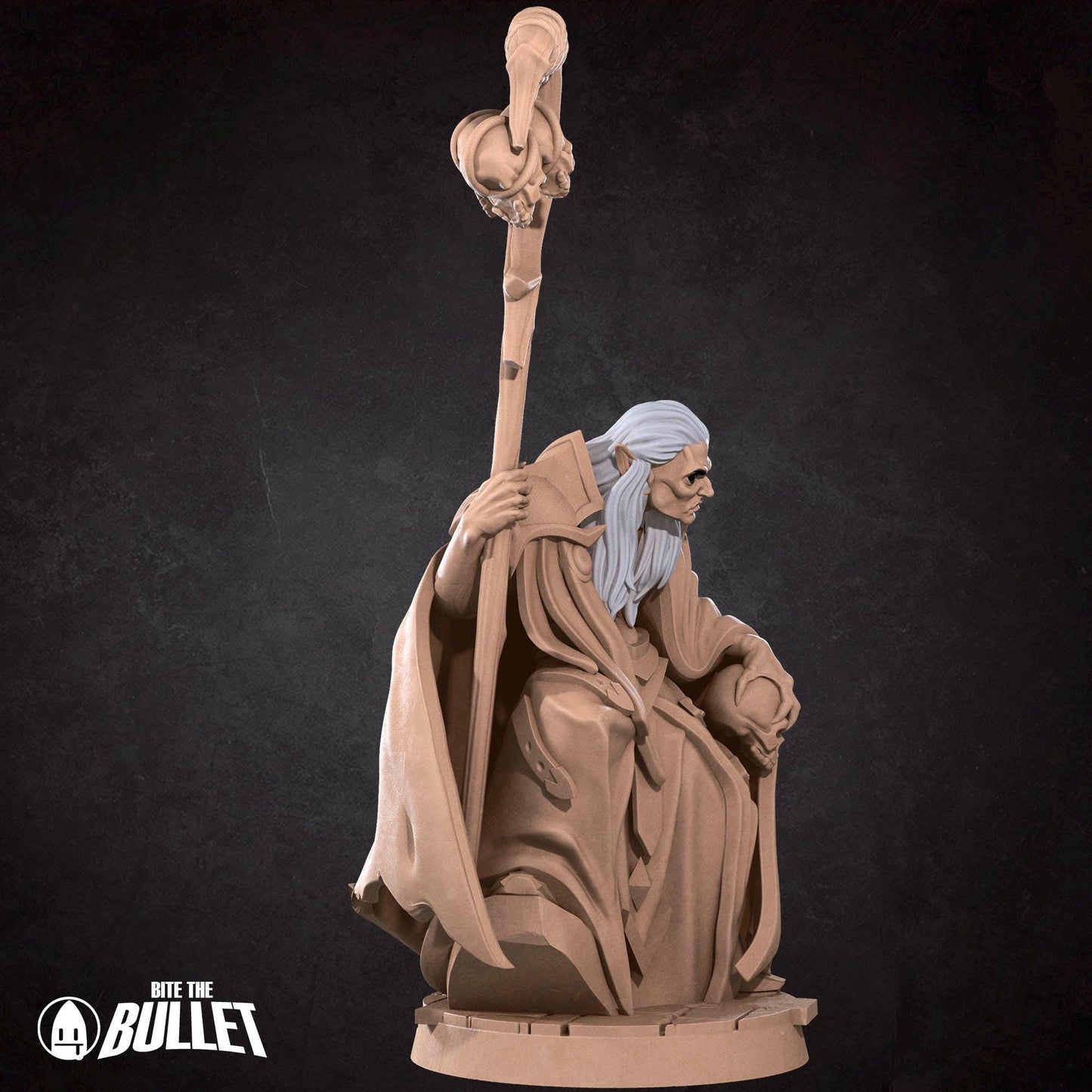 Vampire Sorcerer Miniature - 28mm / 32mm / 36mm - Bite the Bullet - Resin Printed Figure for D&D, TTRPGs, and Board Games