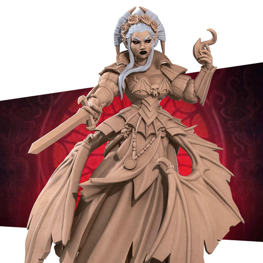 Vampire Witch Miniature - 28mm / 32mm / 36mm - Bite the Bullet - Resin Printed Figure for D&D, TTRPGs, and Board Games