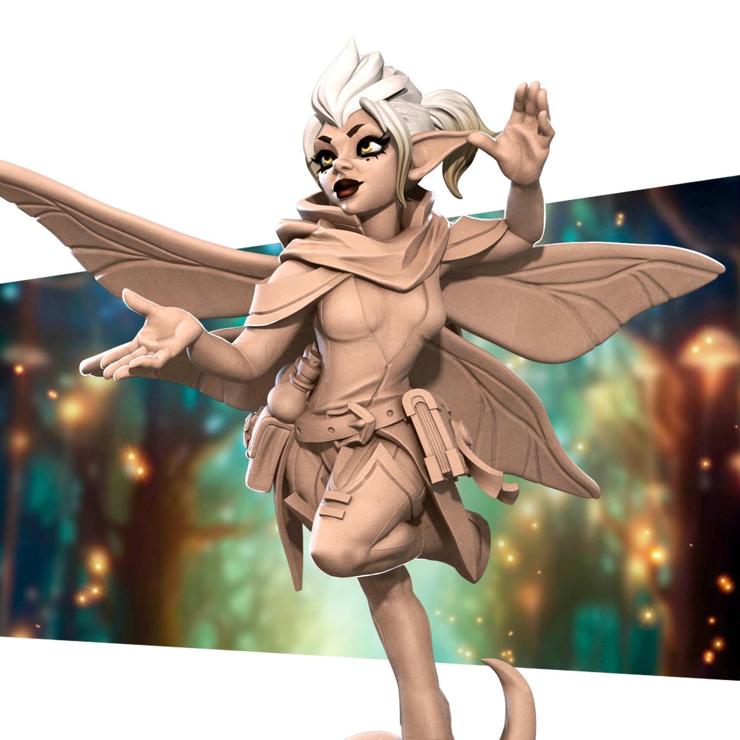 Pixie Cleric Miniature - 28mm / 32mm / 36mm - Bite the Bullet - Resin Printed Figure for D&D, TTRPGs, and Board Games