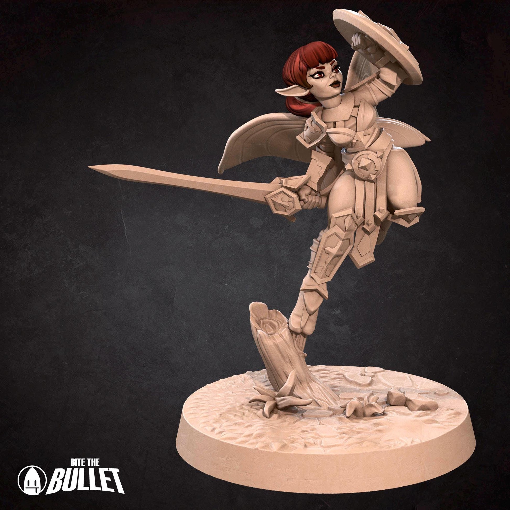 Pixie Paladin Miniature - 28mm / 32mm / 36mm - Bite the Bullet - Resin Printed Figure for D&D, TTRPGs, and Board Games
