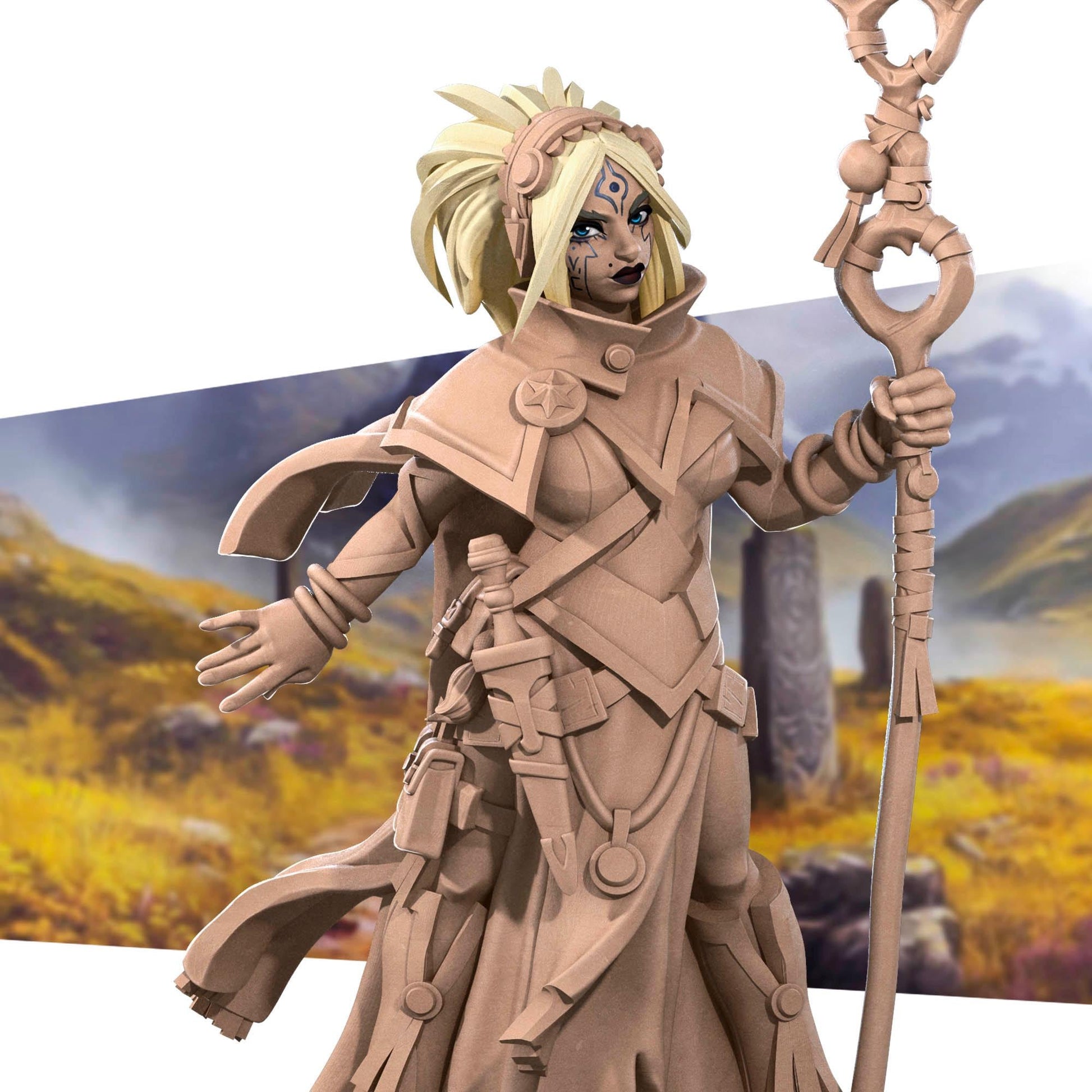 Human Sorceress Miniature - 28mm / 32mm / 36mm -Standard and NSFW- Bite the Bullet - Resin Printed Figure for D&D, TTRPGs, and Board Games