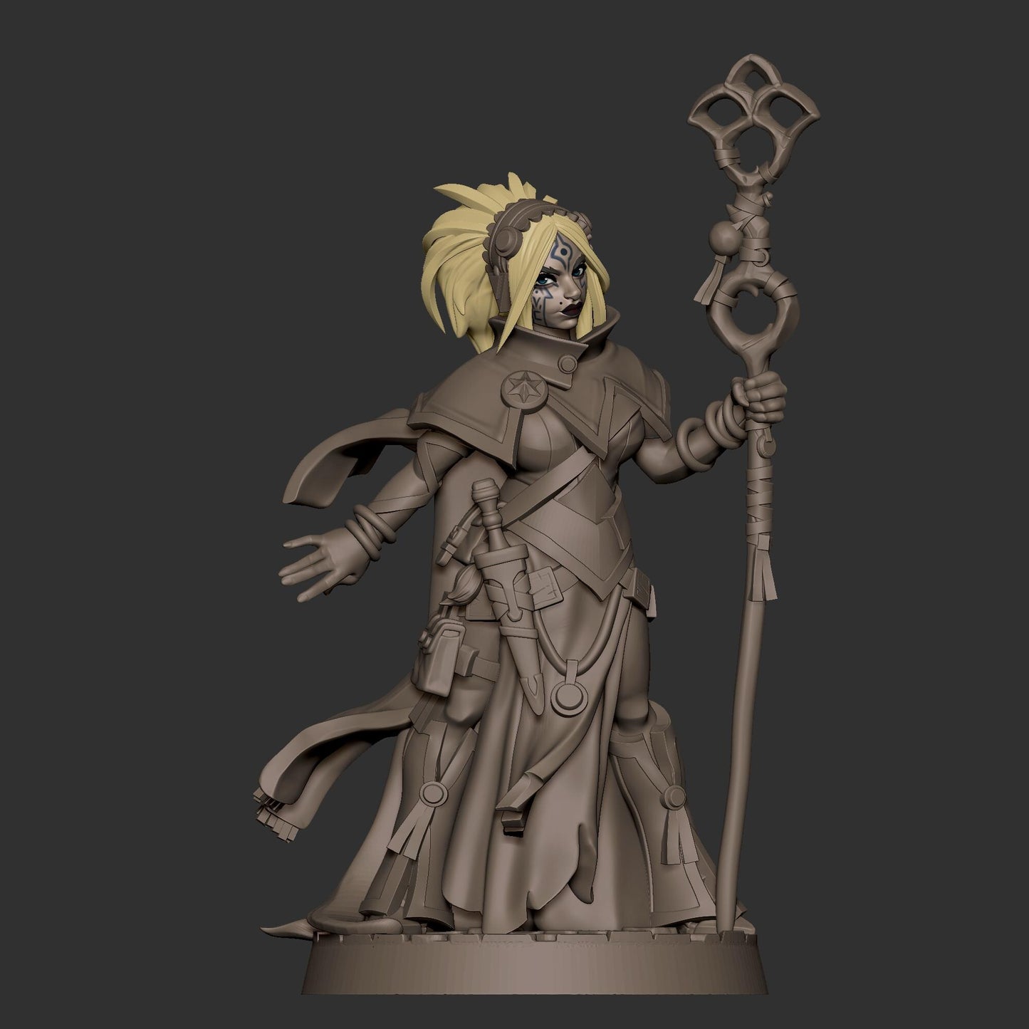 Human Sorceress Miniature - 28mm / 32mm / 36mm -Standard and NSFW- Bite the Bullet - Resin Printed Figure for D&D, TTRPGs, and Board Games