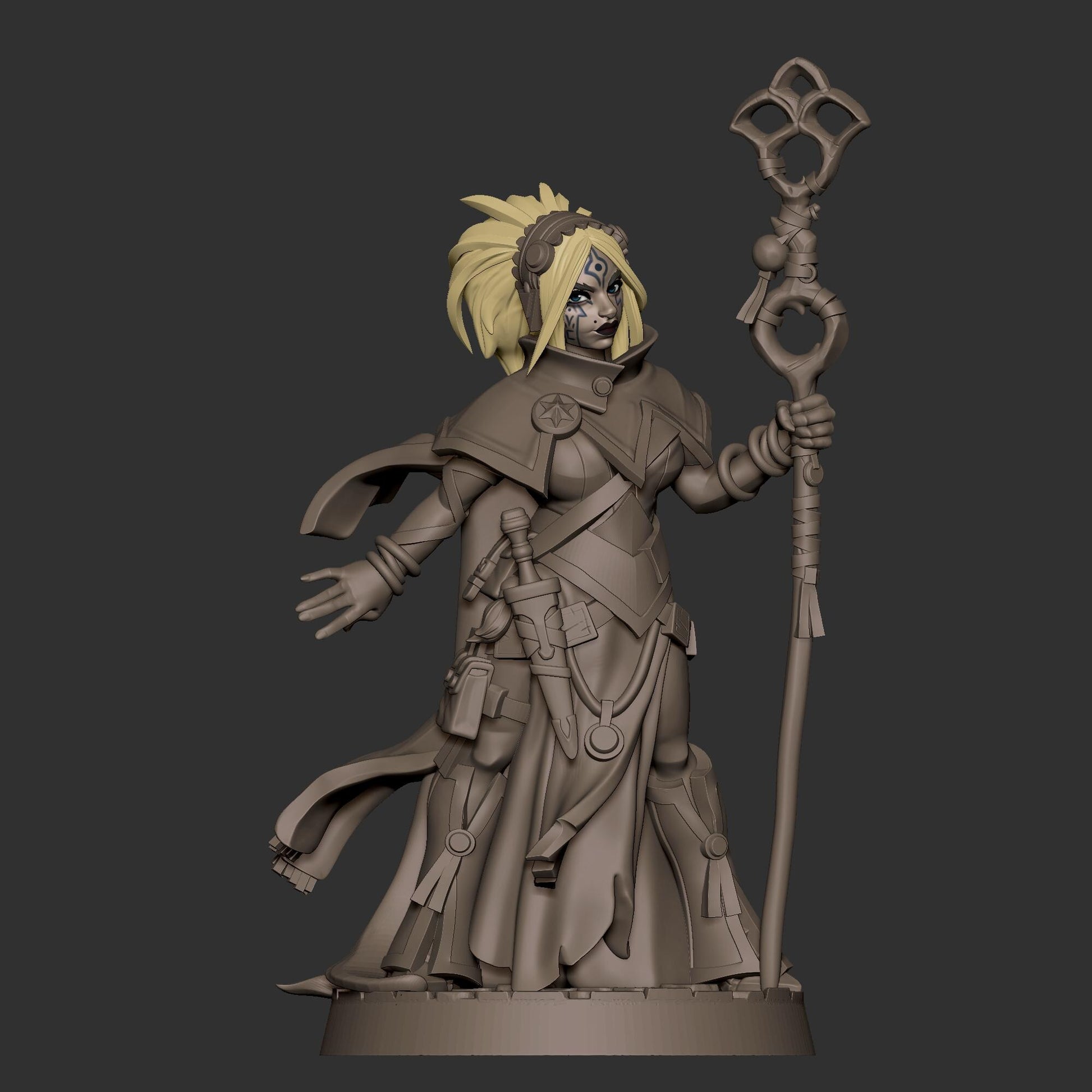 Human Sorceress Miniature - 28mm / 32mm / 36mm -Standard and NSFW- Bite the Bullet - Resin Printed Figure for D&D, TTRPGs, and Board Games