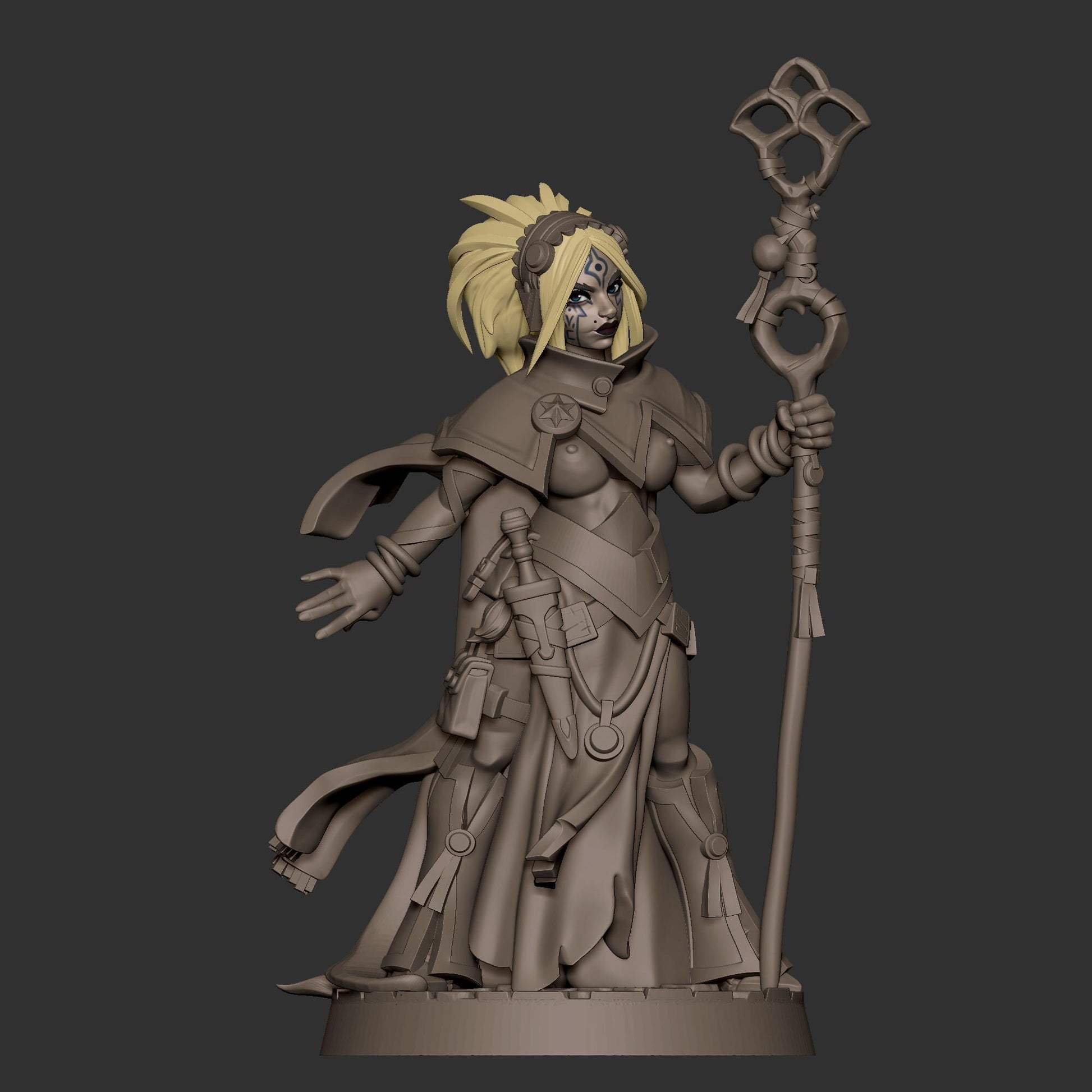 Human Sorceress Miniature - 28mm / 32mm / 36mm -Standard and NSFW- Bite the Bullet - Resin Printed Figure for D&D, TTRPGs, and Board Games