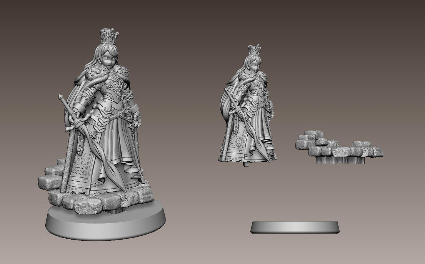 Queen of Love and War Miniature - 28mm / 32mm / 36mm / 75mm - LPOMC - Resin Printed Figure for D&D, TTRPGs, and Board Games
