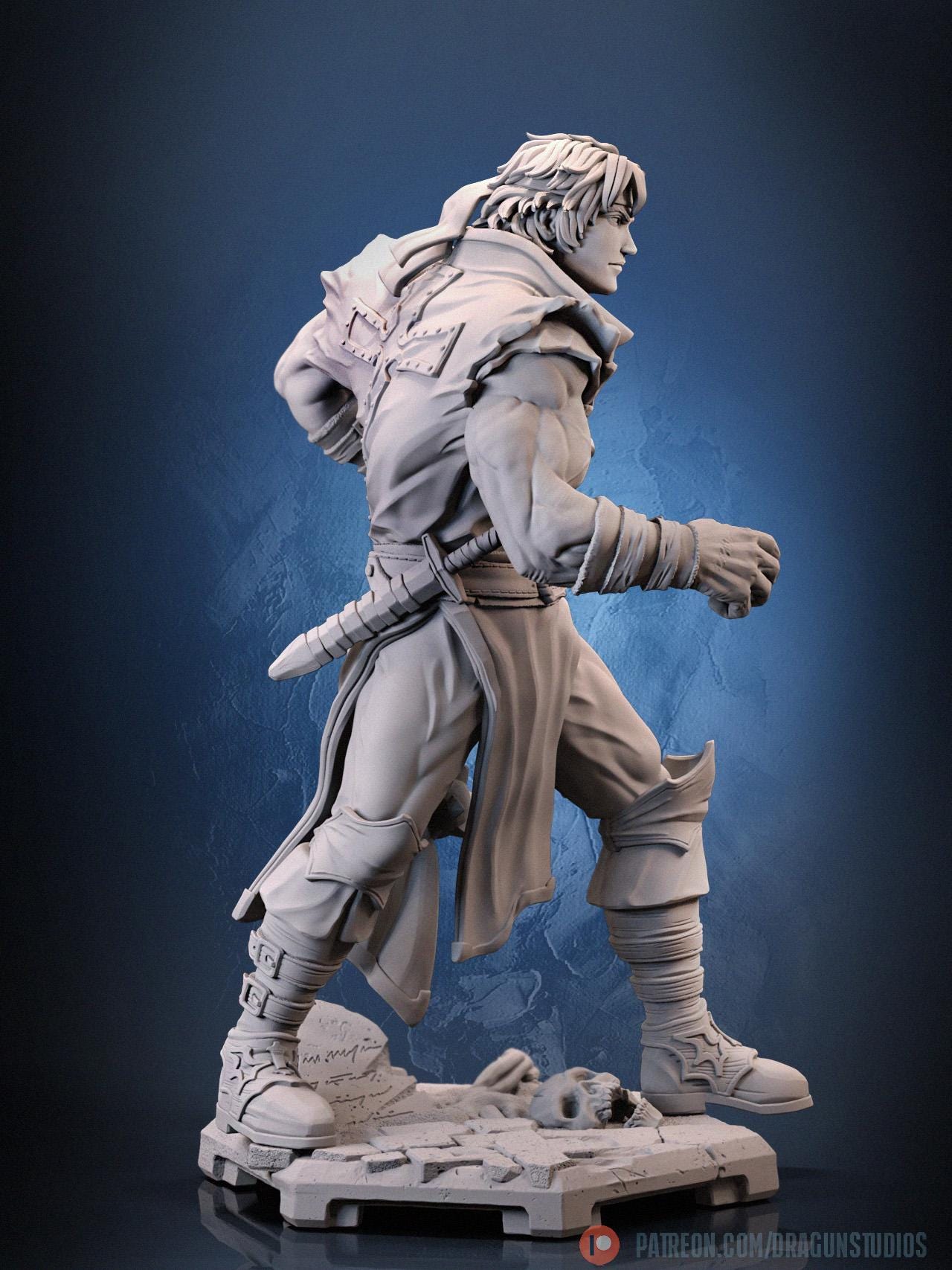 Vampire Vanquisher (Rondo Ver.) Miniature - 28mm / 32mm / 36mm / 100mm - DraGun Studios