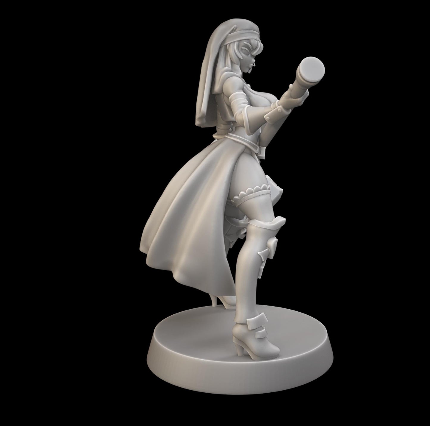 Heartbreaker Cleric Miniature - 28mm / 32mm / 36mm - Juancho's Minis - Resin Printed Figure for D&D, TTRPGs, and Board Games