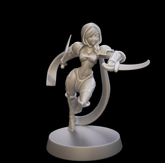 Heartbreaker Rogue Miniature - 28mm / 32mm / 36mm - Juancho's Minis - Resin Printed Figure for D&D, TTRPGs, and Board Games
