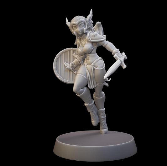 Heartbreaker Warrior Miniature - 28mm / 32mm / 36mm - Juancho's Minis - Resin Printed Figure for D&D, TTRPGs, and Board Games