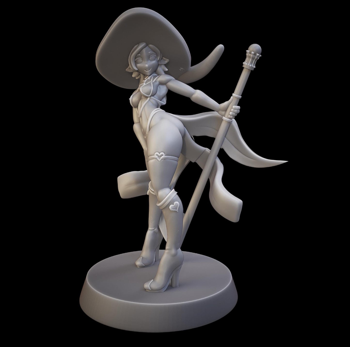 Heartbreaker Wizard Miniature - 28mm / 32mm / 36mm - Juancho's Minis - Resin Printed Figure for D&D, TTRPGs, and Board Games