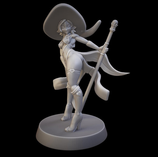 Heartbreaker Wizard Miniature - 28mm / 32mm / 36mm - Juancho's Minis - Resin Printed Figure for D&D, TTRPGs, and Board Games