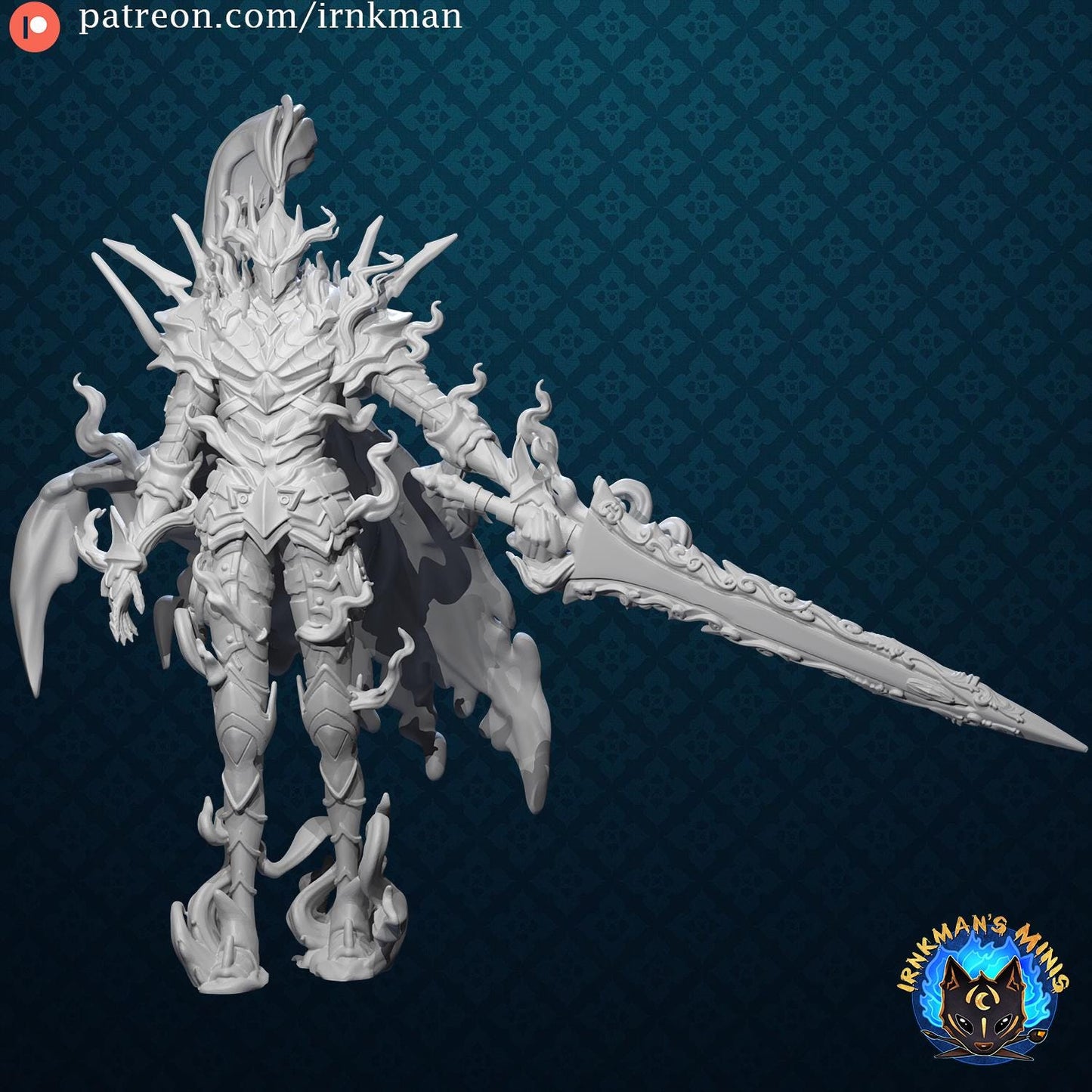 Shadow Soldier Miniature - 28mm / 32mm / 36mm - Irnkman's Minis - Resin Printed Figure for D&D, TTRPGs, and Board Games