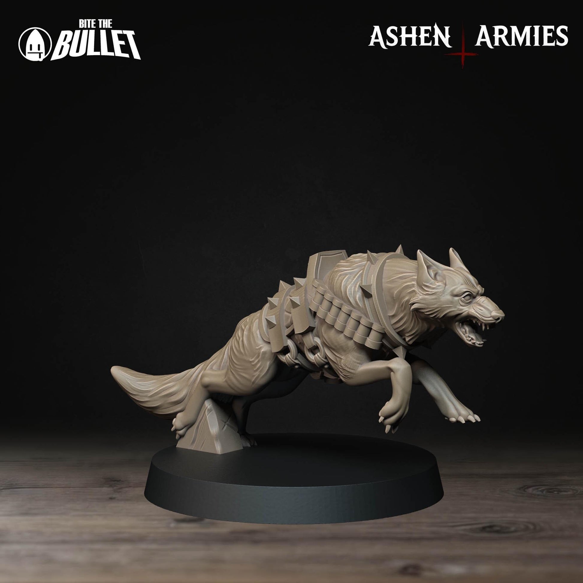 Sanctified Legion Combat Dogs Miniature (4 Variations) - 28mm / 32mm / 36mm - Bite the Bullet - Resin Printed Figure for D&D and Wargaming