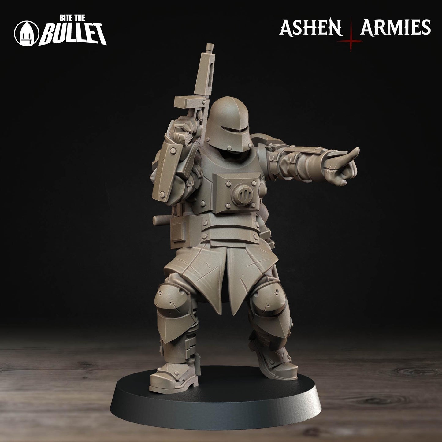 Sanctified Legion Combat Engineer Miniature - 28mm / 32mm / 36mm - Bite the Bullet - Resin Printed Figure for D&D, TTRPGs, and Wargaming