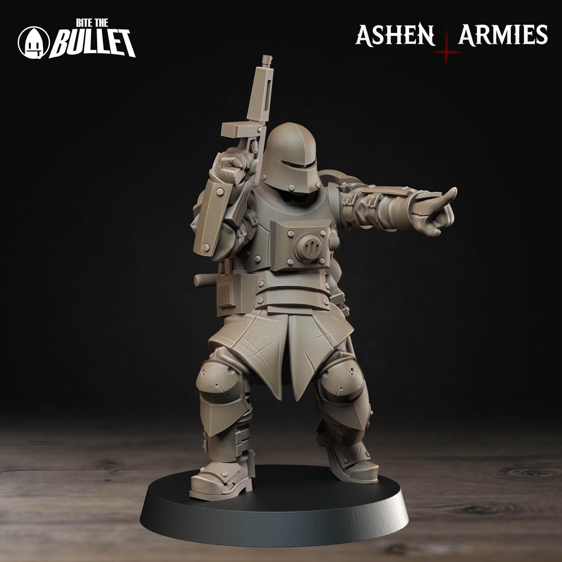 Sanctified Legion Combat Engineer Miniature - 28mm / 32mm / 36mm - Bite the Bullet - Resin Printed Figure for D&D, TTRPGs, and Wargaming