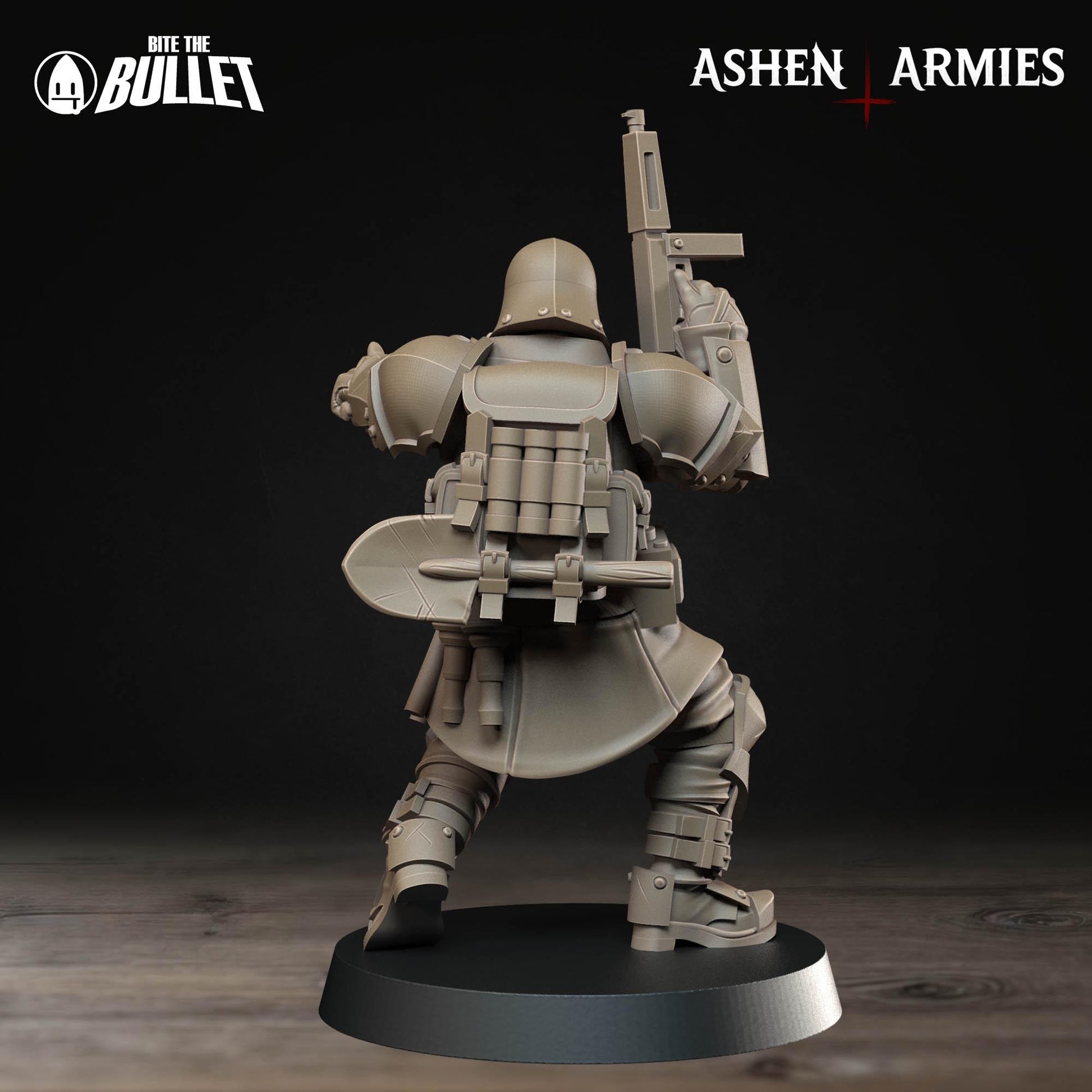 Sanctified Legion Combat Engineer Miniature - 28mm / 32mm / 36mm - Bite the Bullet - Resin Printed Figure for D&D, TTRPGs, and Wargaming