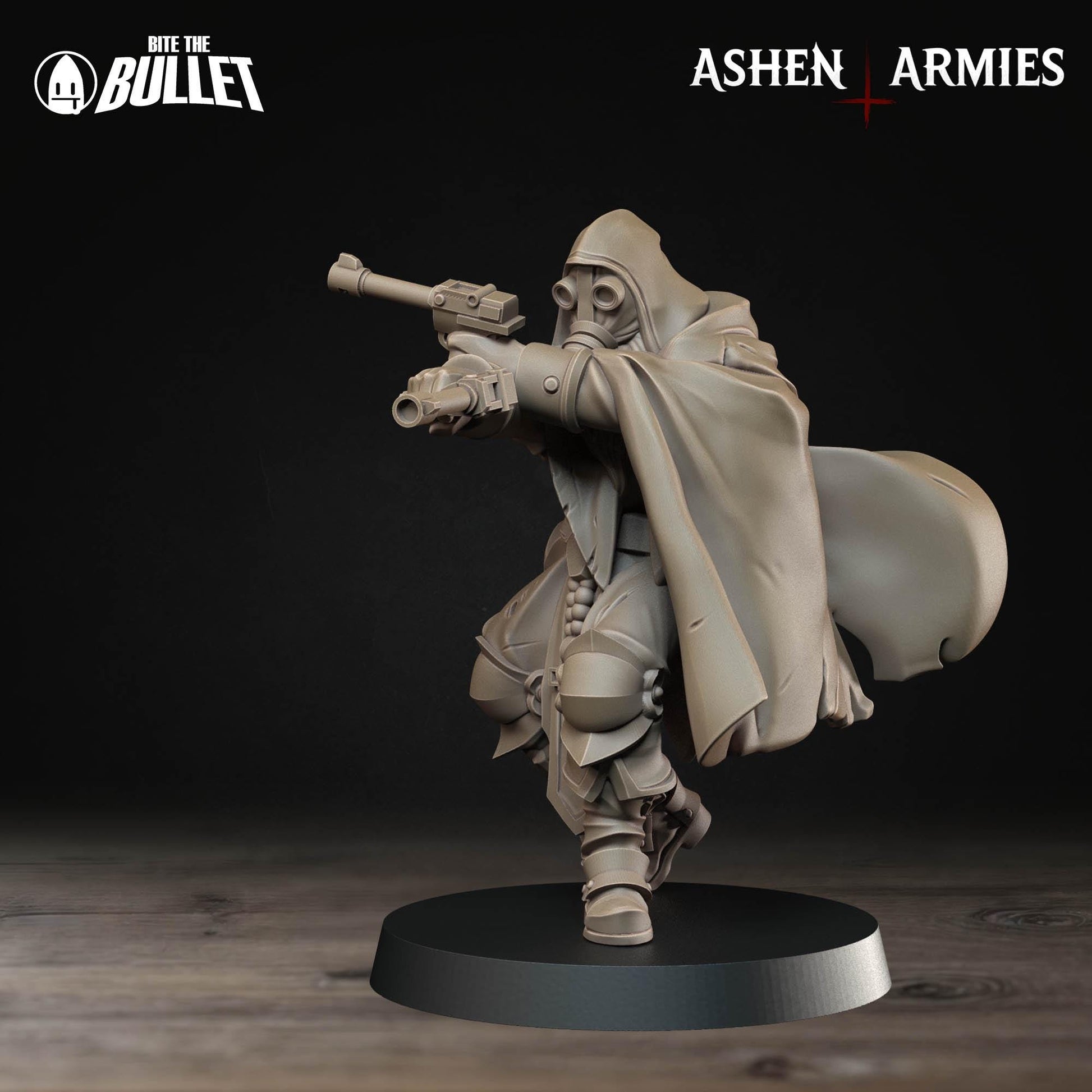 Sanctified Legion Pistol Sniper Priest Miniature (2 Variations) - 28mm / 32mm / 36mm - Bite the Bullet - Resin Printed Wargaming Figure