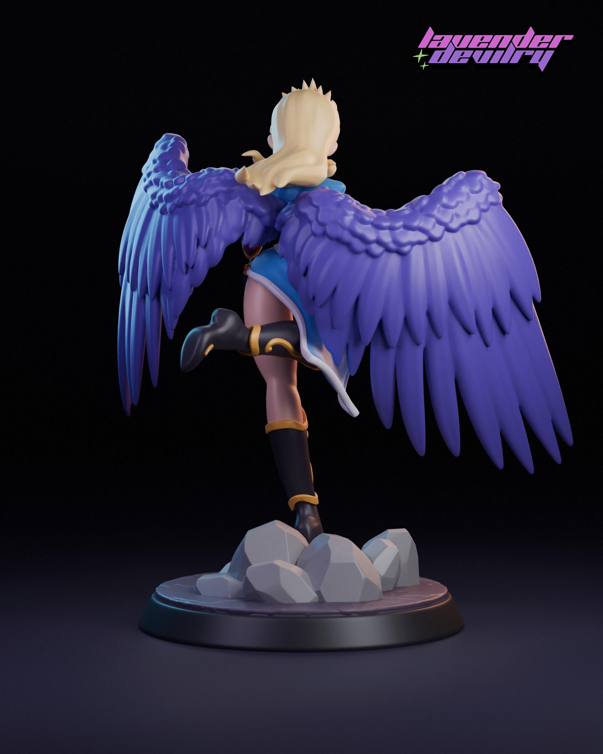 Nina Windia Miniature - 28mm / 32mm / 36mm / 75mm - Lavender Devilry - Resin Printed Figure for D&D, TTRPGs and Board Games