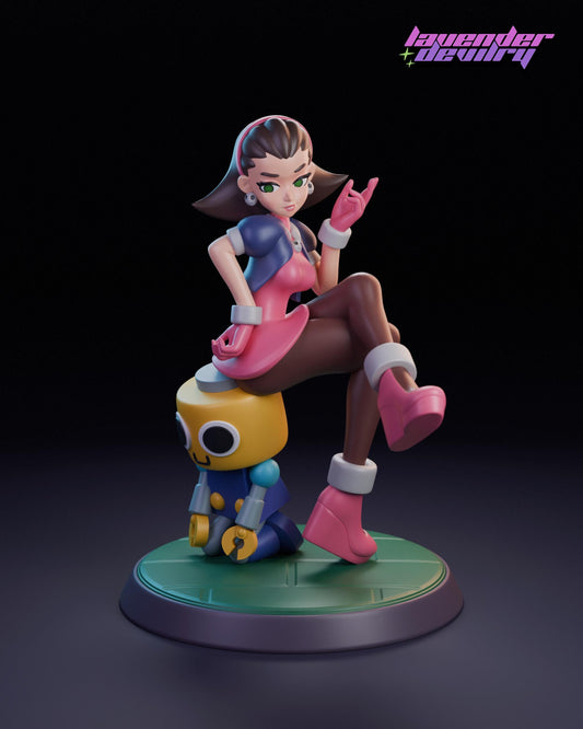 Tron Bonne Miniature - 75mm / 100mm - Lavender Devilry - Resin Printed Figure for D&D, TTRPGs and Board Games