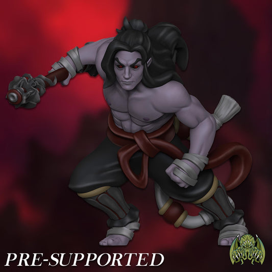 Valerius the Shadow Monk Miniature - 28mm / 32mm / 36mm / Diorama / Bust - Miniatures of Madness - Resin Printed Figure for D&D and TTRPGs