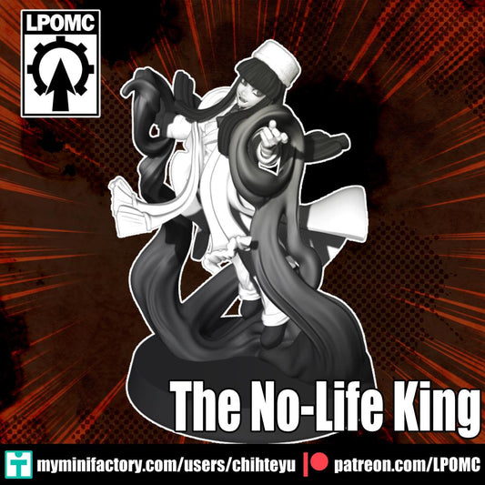 The No-Life King Miniature - 28mm / 32mm / 36mm / 75mm - LPOMC - Resin Printed Figure for D&D, TTRPGs, and Board Games