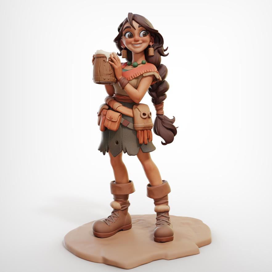 Legendary Lady Vaelara Miniature - 28mm / 32mm / 36mm / 75mm - Female Miniatures - Resin Printed Miniature for Painting, D&D, and TTRPGs