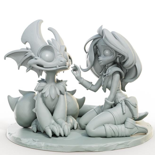 Legendary Lady Dravena Miniature - 28mm / 32mm / 36mm / 75mm - Female Miniatures - Resin Printed Miniature for Painting, D&D, and TTRPGs