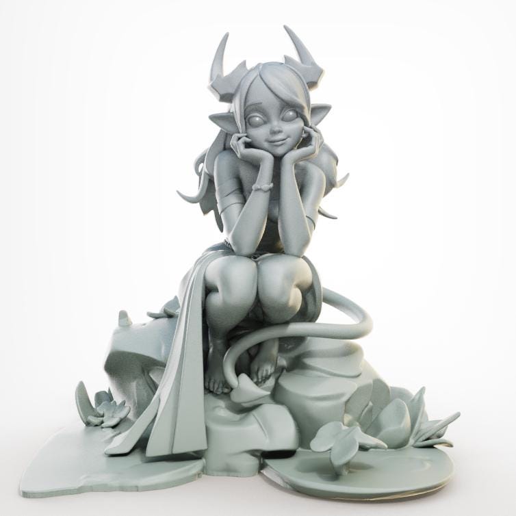 Legendary Lady Nyxira Miniature (Tiefling, Fairy, Succubus & Elf Variations) - 28mm / 32mm / 36mm / 75mm - Female Miniatures -