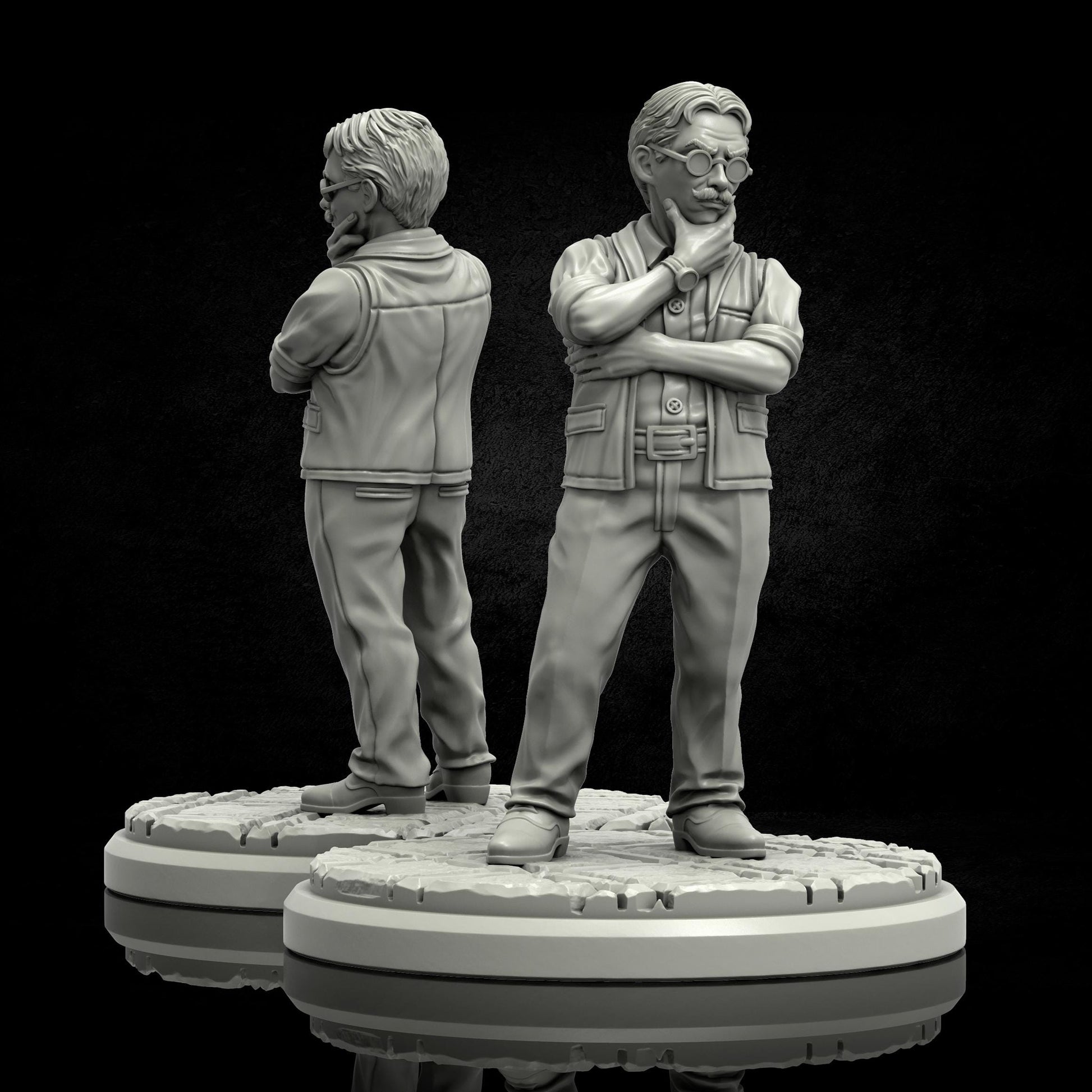 Reporter Miniature - 28mm / 32mm / 36mm - Adaevy Creations - Resin Printed Figure for Arkham Horror, Unfathomable, TTRPGs, and Board Games