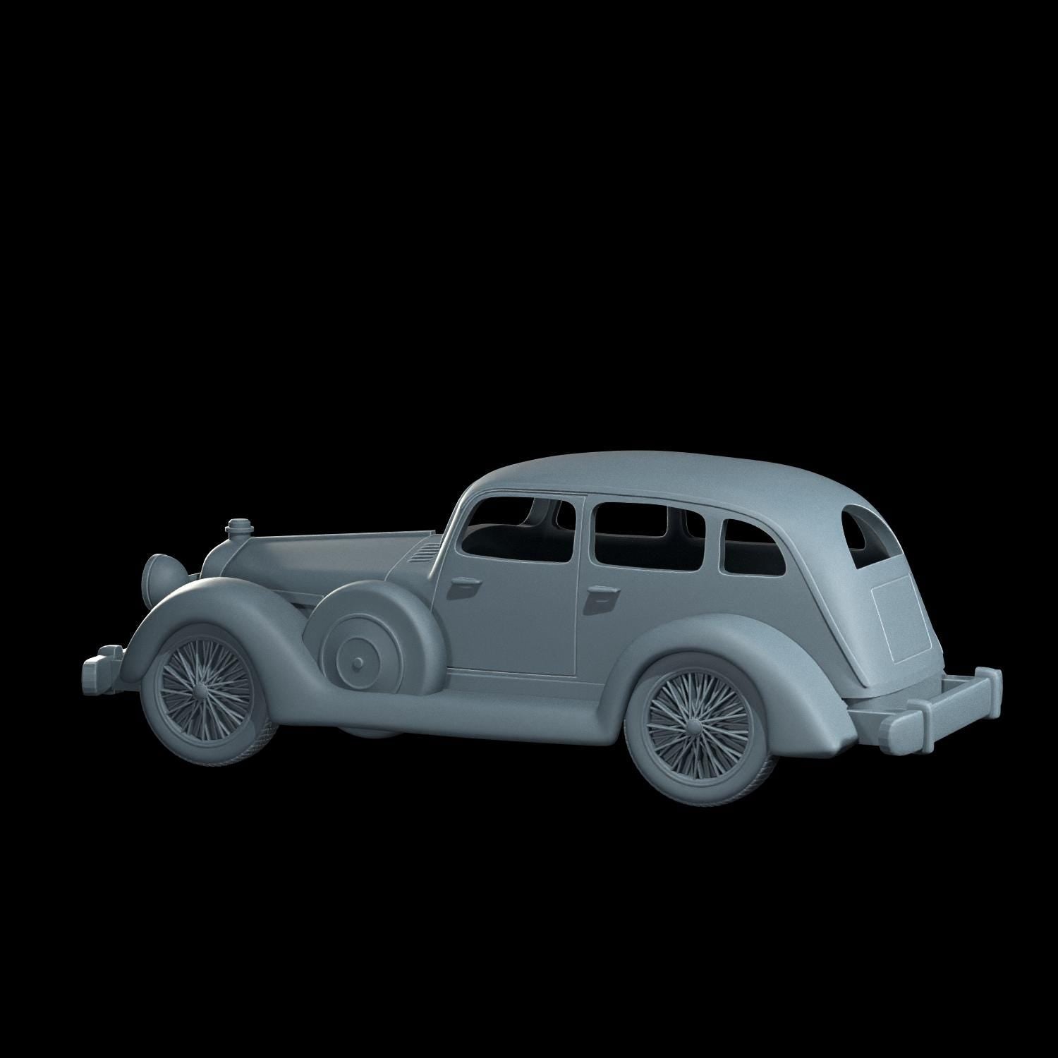 1935 SS1 Vehicle Miniature - 28mm / 32mm / 36mm - Cosmondo - Resin Printed Figure for Arkham Horror, D&D, TTRPGs, and Board Games