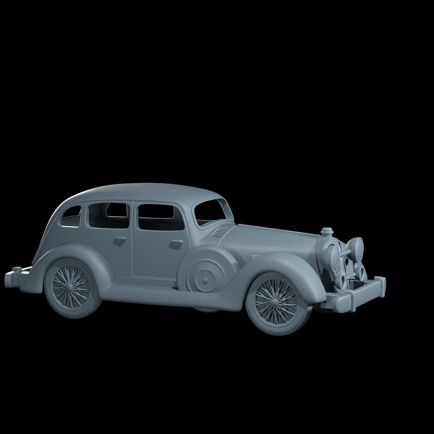1935 SS1 Vehicle Miniature - 28mm / 32mm / 36mm - Cosmondo - Resin Printed Figure for Arkham Horror, D&D, TTRPGs, and Board Games