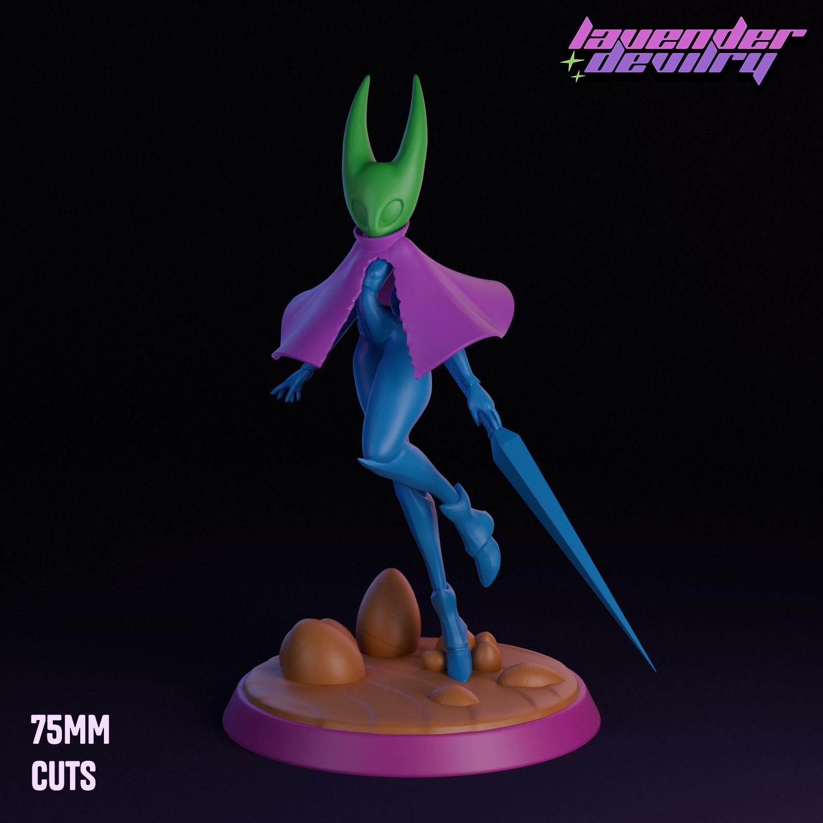 Delayed Damsel Miniature - 28mm / 32mm / 36mm / 75mm - Lavender Devilry - Resin Printed Figure for D&D, TTRPGs and Board Games