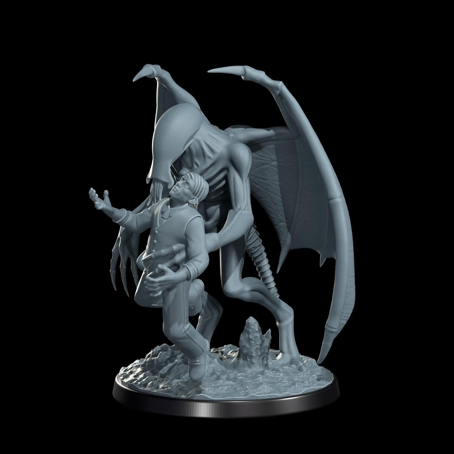 Nightgaunt's Claim Miniature - 28mm / 32mm / 36mm - Cosmondo - Resin Printed Figure for Arkham Horror, D&D, TTRPGs, and Board Games
