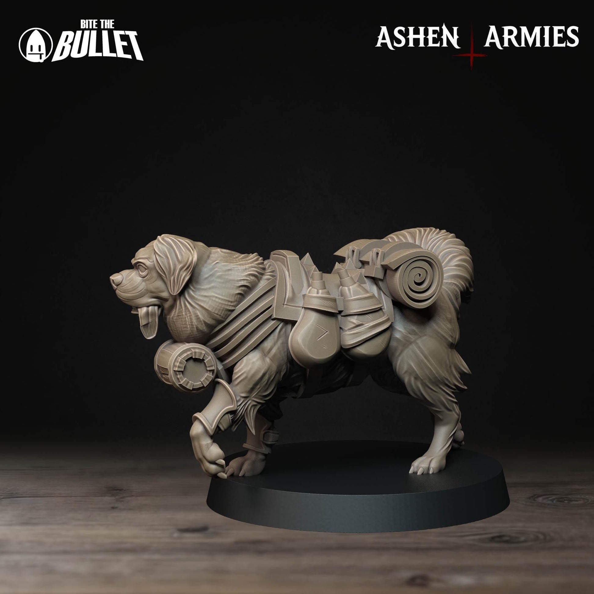 Sanctified Legion Combat Dogs Miniature (4 Variations) - 28mm / 32mm / 36mm - Bite the Bullet - Resin Printed Figure for D&D and Wargaming