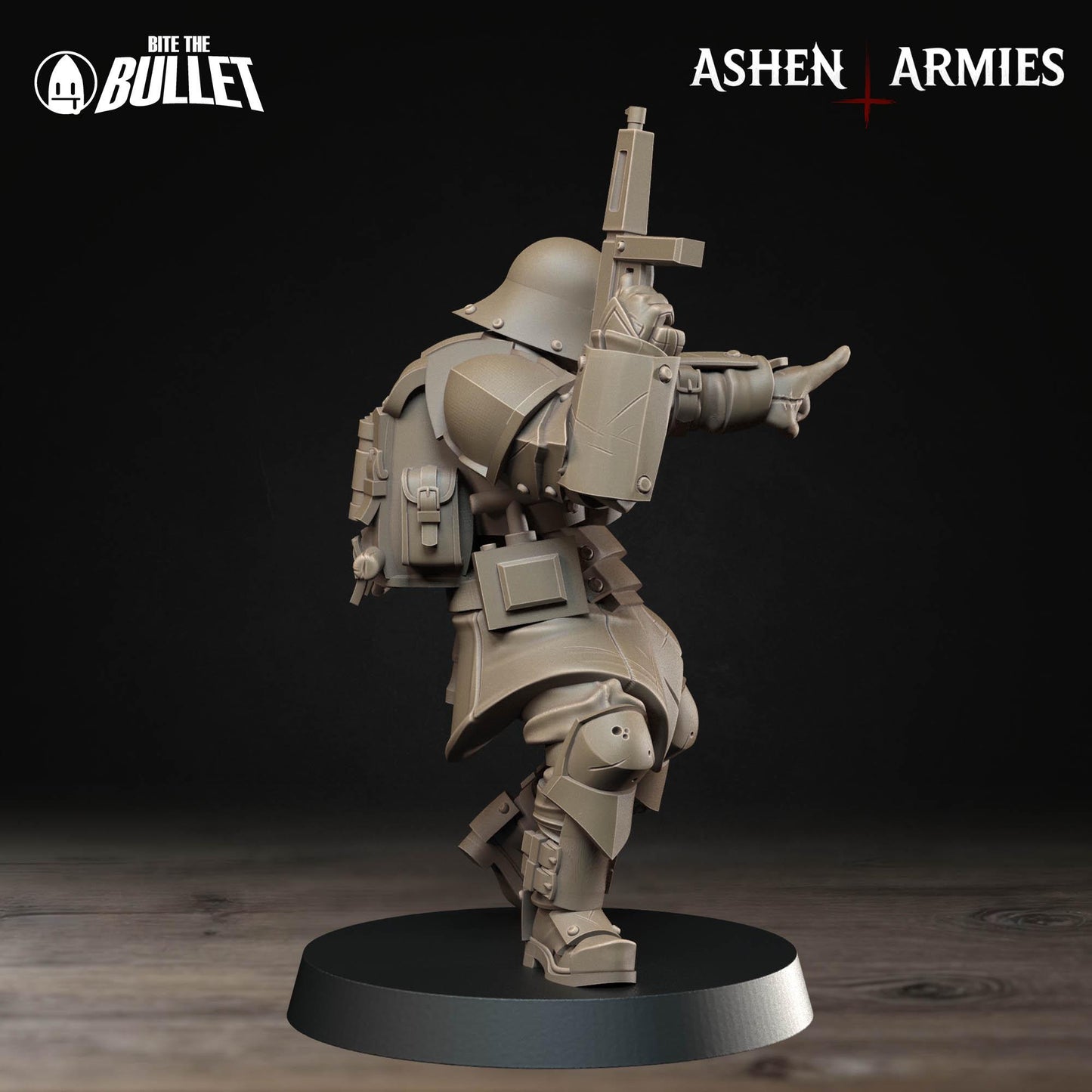 Sanctified Legion Combat Engineer Miniature - 28mm / 32mm / 36mm - Bite the Bullet - Resin Printed Figure for D&D, TTRPGs, and Wargaming