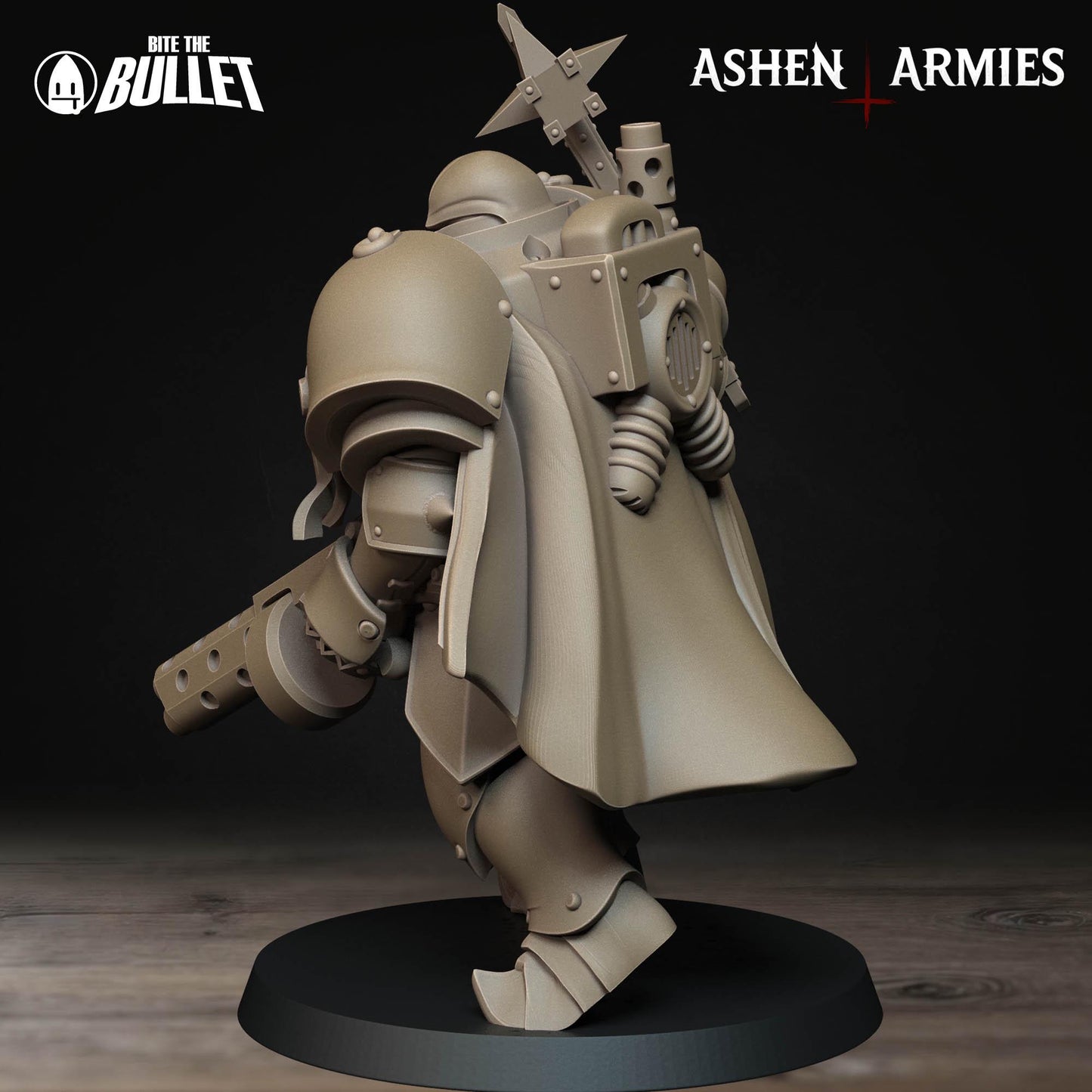 Sanctified Legion Heavy Infantry Miniature (Shotgun & Machinegun Variations) - 28mm / 32mm / 36mm - Bite the Bullet - Resin Printed Figure