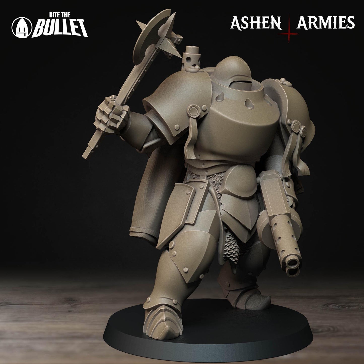 Sanctified Legion Heavy Infantry Miniature (Shotgun & Machinegun Variations) - 28mm / 32mm / 36mm - Bite the Bullet - Resin Printed Figure