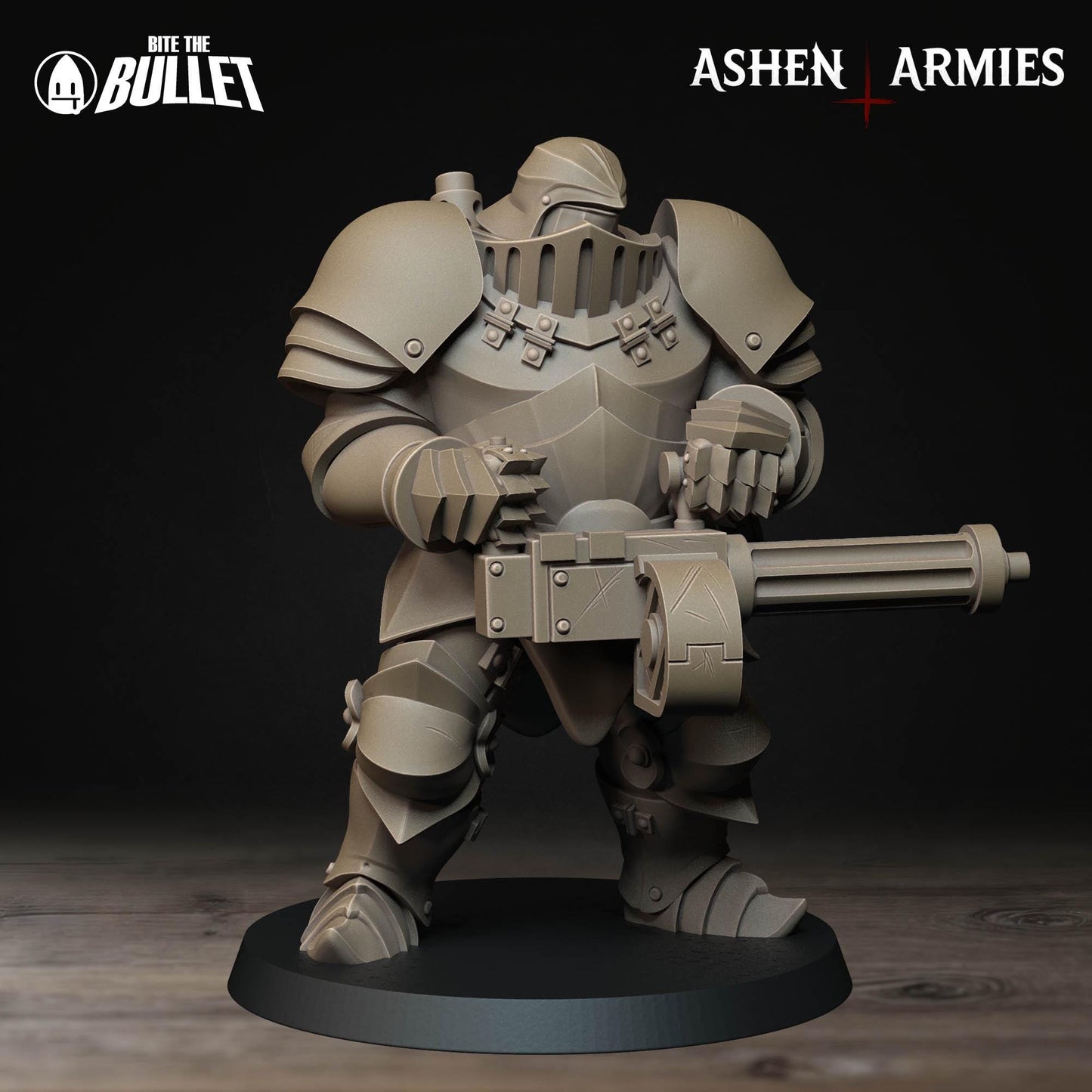Sanctified Legion Heavy Infantry Miniature (Shotgun & Machinegun Variations) - 28mm / 32mm / 36mm - Bite the Bullet - Resin Printed Figure