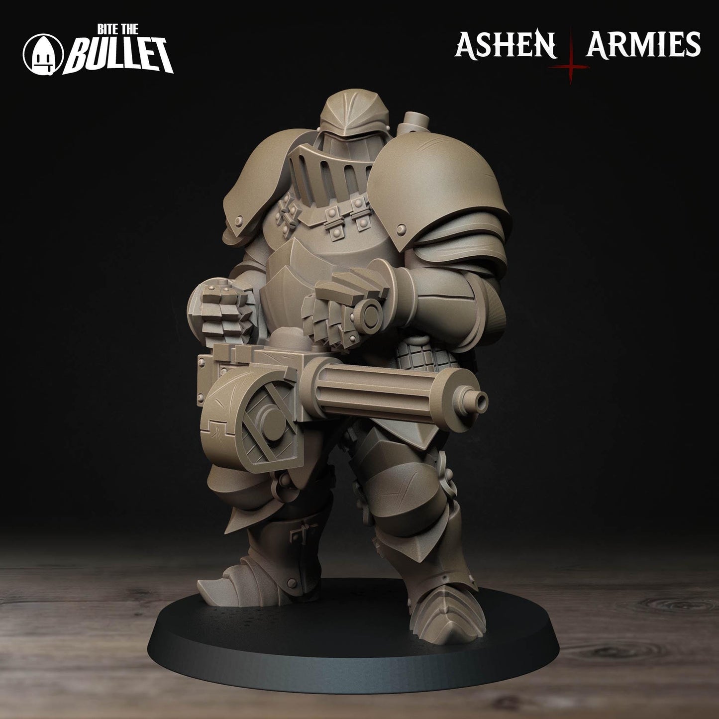 Sanctified Legion Heavy Infantry Miniature (Shotgun & Machinegun Variations) - 28mm / 32mm / 36mm - Bite the Bullet - Resin Printed Figure