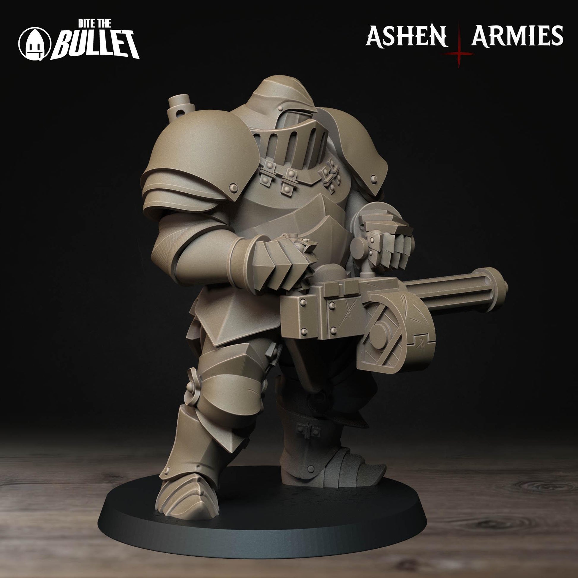 Sanctified Legion Heavy Infantry Miniature (Shotgun & Machinegun Variations) - 28mm / 32mm / 36mm - Bite the Bullet - Resin Printed Figure