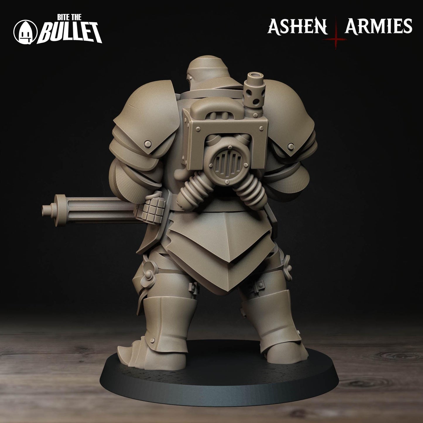 Sanctified Legion Heavy Infantry Miniature (Shotgun & Machinegun Variations) - 28mm / 32mm / 36mm - Bite the Bullet - Resin Printed Figure